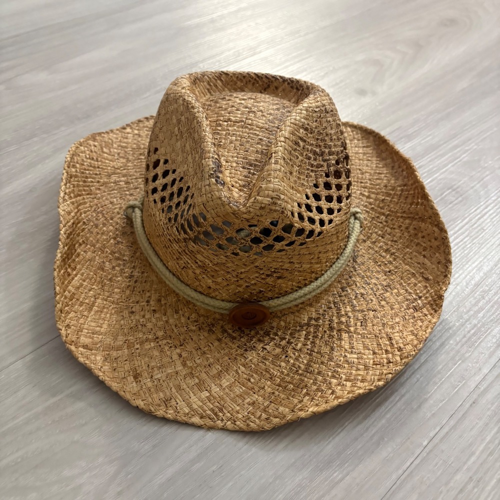 Cov-Ver Your World Straw Cowboy Hat Natural Fiber Western Sun Hat F1009-1 S/M - Picture 2 of 16